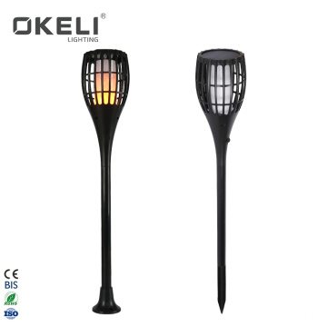 OKELI Outdoor Waterproof Ip65 Torch Light Vase Shape Led Solar Lamp Flame For Yard Path Garden